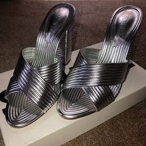 Schutz Silver Mule